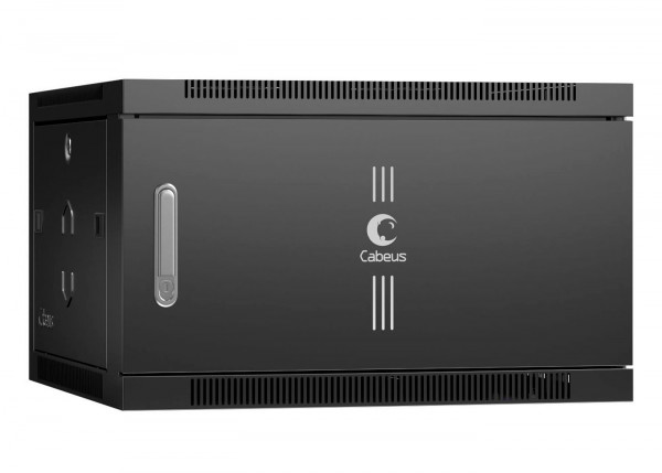 Шкаф телекоммуникационный настенный 19" 6U Cabeus SH-05F-6U60/35m-BK