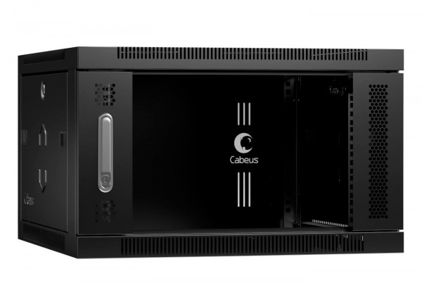 Шкаф телекоммуникационный настенный 19" 6U Cabeus SH-05F-6U60/35-BK