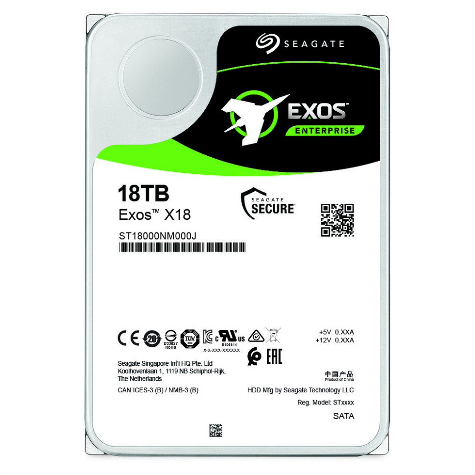 Жесткий диск Seagate Exos X18 ST16000NM004J, 16ТБ, HDD, SAS 3.0, 3.5"