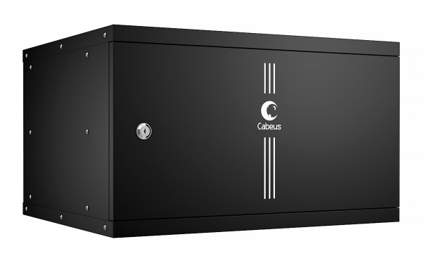 Шкаф телекоммуникационный настенный 19" 6U Cabeus WSC-05D-6U55/45m-BK